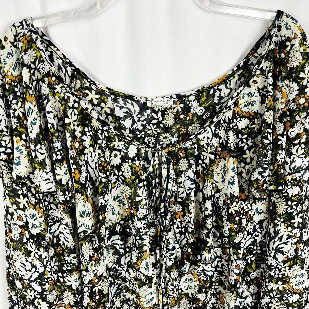 Intimately Free People Say It To Me Bodysuit Boho Floral Ruffled Lace Large